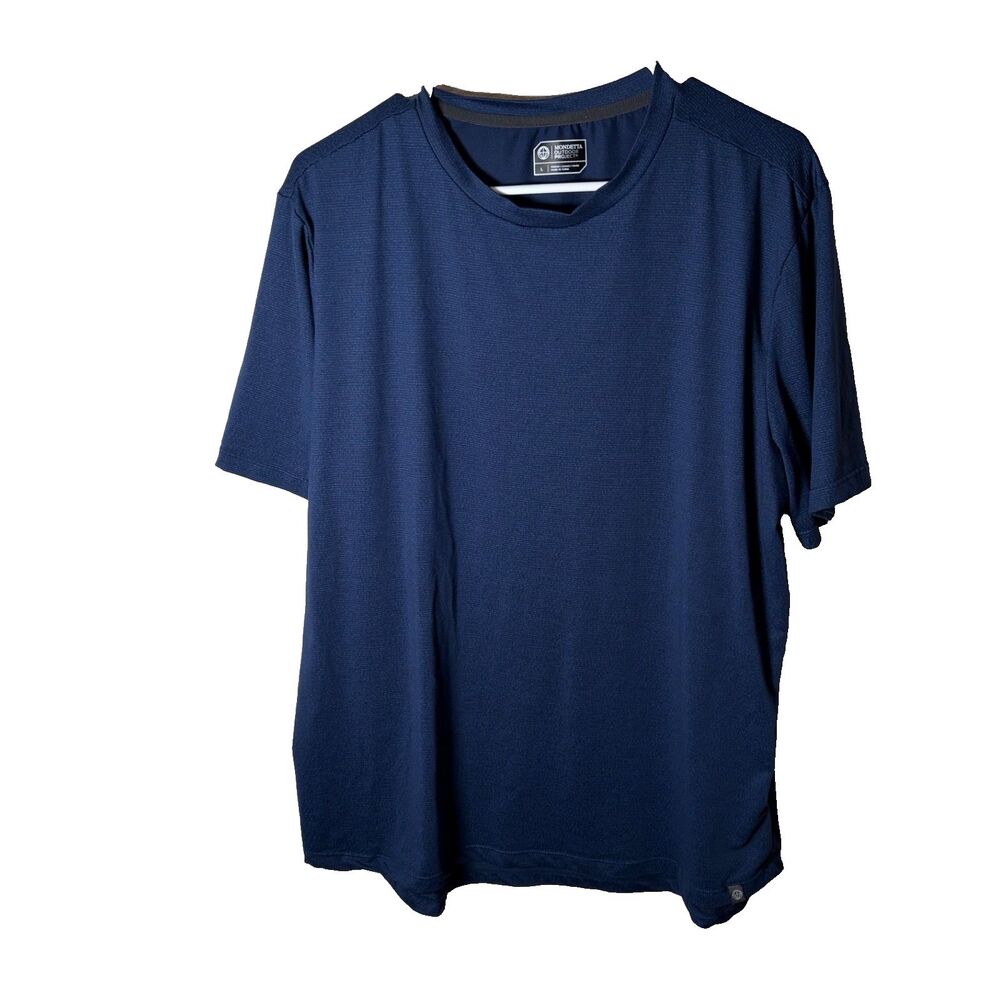Mondetta T-Shirt Men's Large Navy Blue Short Sleeve Outdoor Solid Top